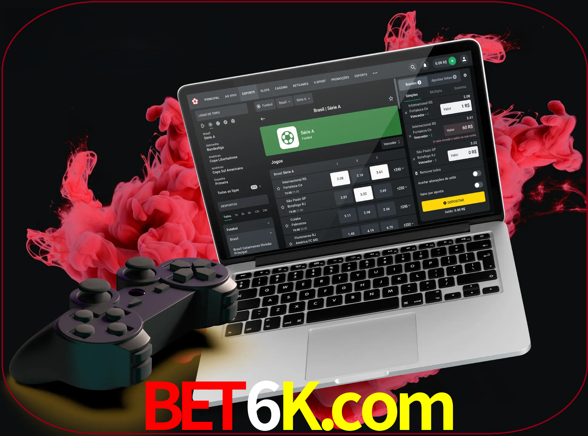 Visite a secção especial de jogos de vídeo em bet6k para descobrir em que jogos pode apostar e ganhar muito dinheiro.